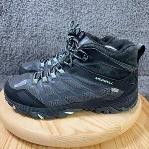Merrell Moab FST Ice+ Thermo Hiking Boots Women Size 10.5 Waterproof Vibram Gray